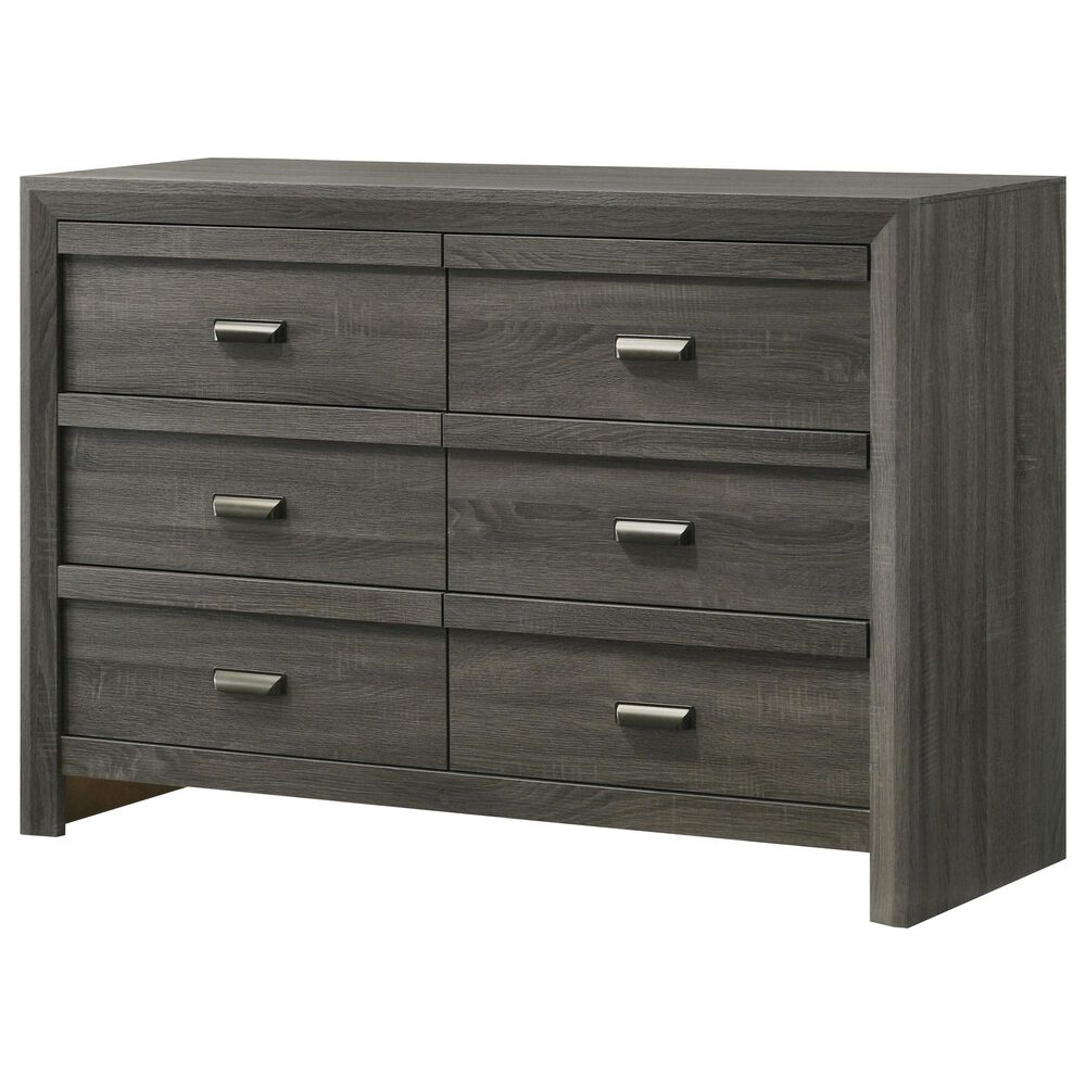 Crown Mark Valor 5-Piece Twin Bedroom Set in Gray, , large