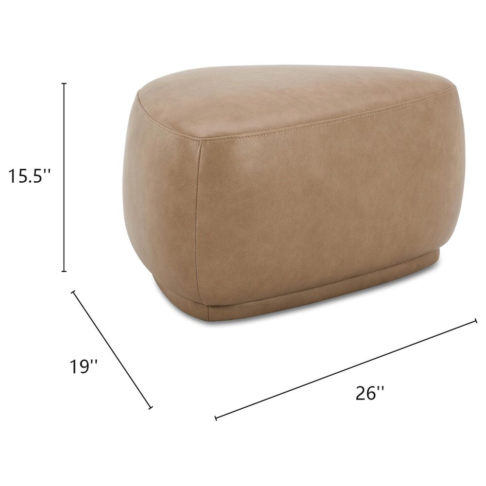 Jennifer Taylor Home Pebble 26" Cocktail Ottoman in Tuscan Tan Brown, , large