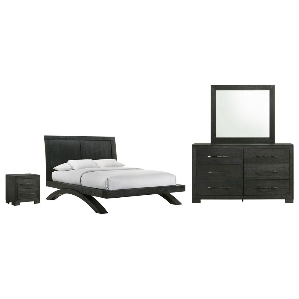 Mayberry Hill Allan 4-Piece Full Platform Bedroom Set in Black, , large