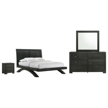 Mayberry Hill Allan 4-Piece Full Platform Bedroom Set in Black, , large