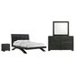Mayberry Hill Allan 4-Piece Full Platform Bedroom Set in Black, , large