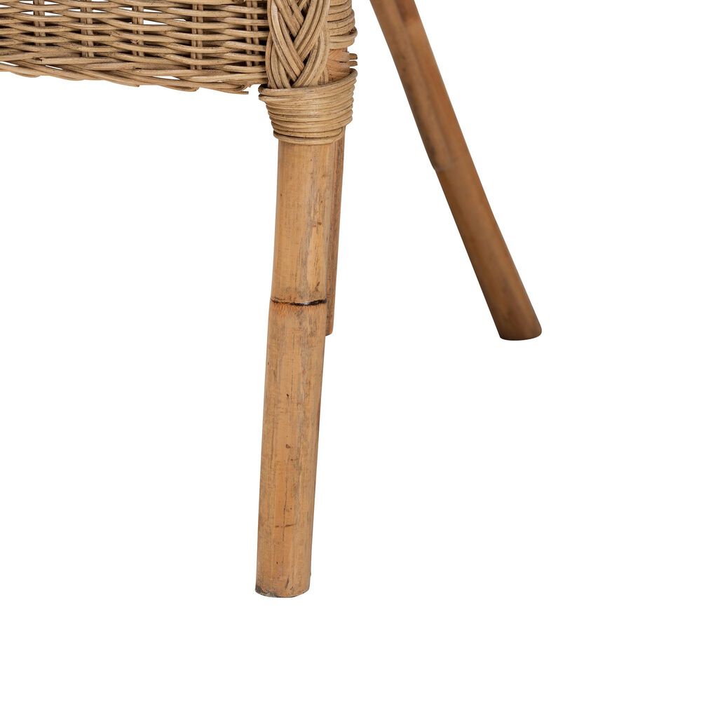 Baxton Studio Abbey Arm Chair in Natural Brown, , large