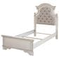 Ashley Realyn Twin Button Tufted Panel Bed in Chipped White, , large