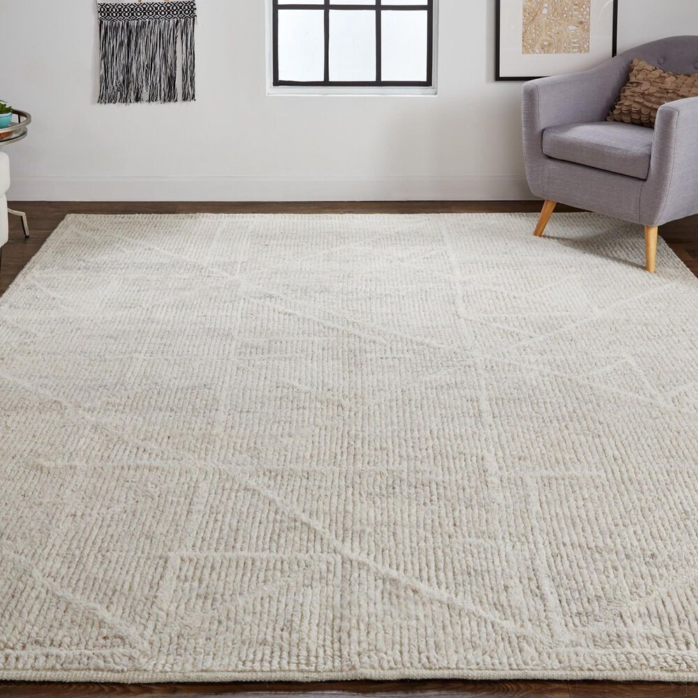 Feizy Alford 3&#39;6&quot; x 5&#39;6&quot; Ivory and Beige Area Rug, , large