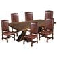 Horizon Home San Marcos and Montecristo 7-Piece Rectangular Dining Set in Brown, , large