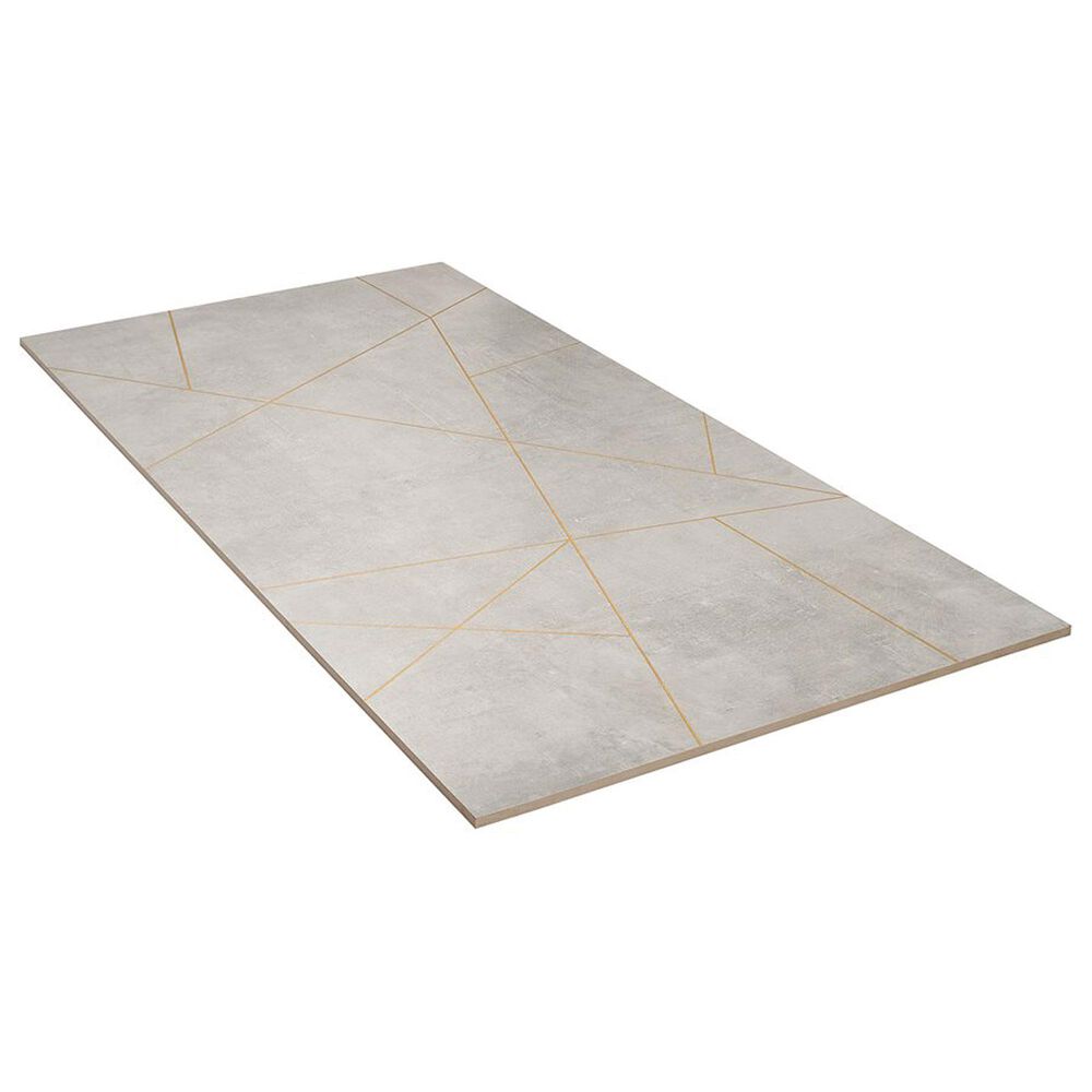 Soho Studio Artscape Cemento and Gold Line 24" x 48" Porcelain Tile, , large