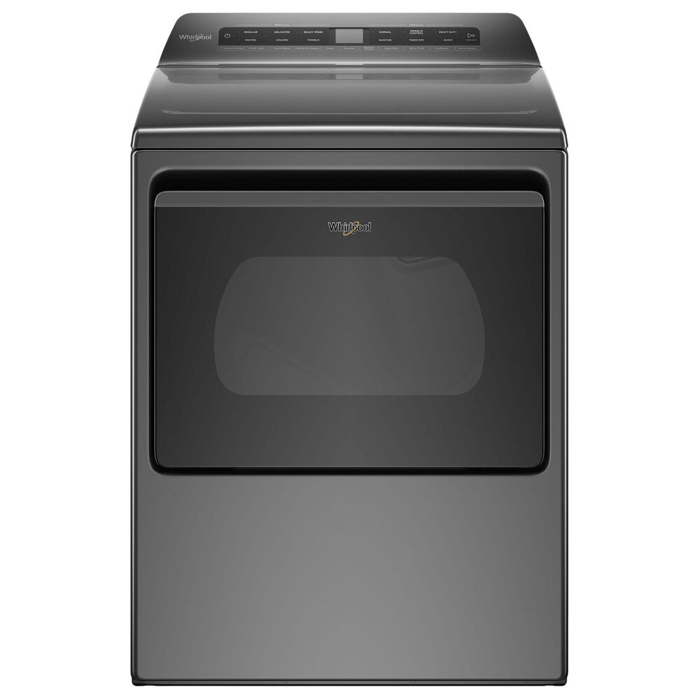 Whirlpool 4.8 Cu. Ft. Top Load Washer and 7.4 Cu. Ft. Electric Dryer Laundry Pair in Chrome Shadow, , large