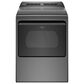 Whirlpool 4.8 Cu. Ft. Top Load Washer and 7.4 Cu. Ft. Electric Dryer Laundry Pair in Chrome Shadow, , large