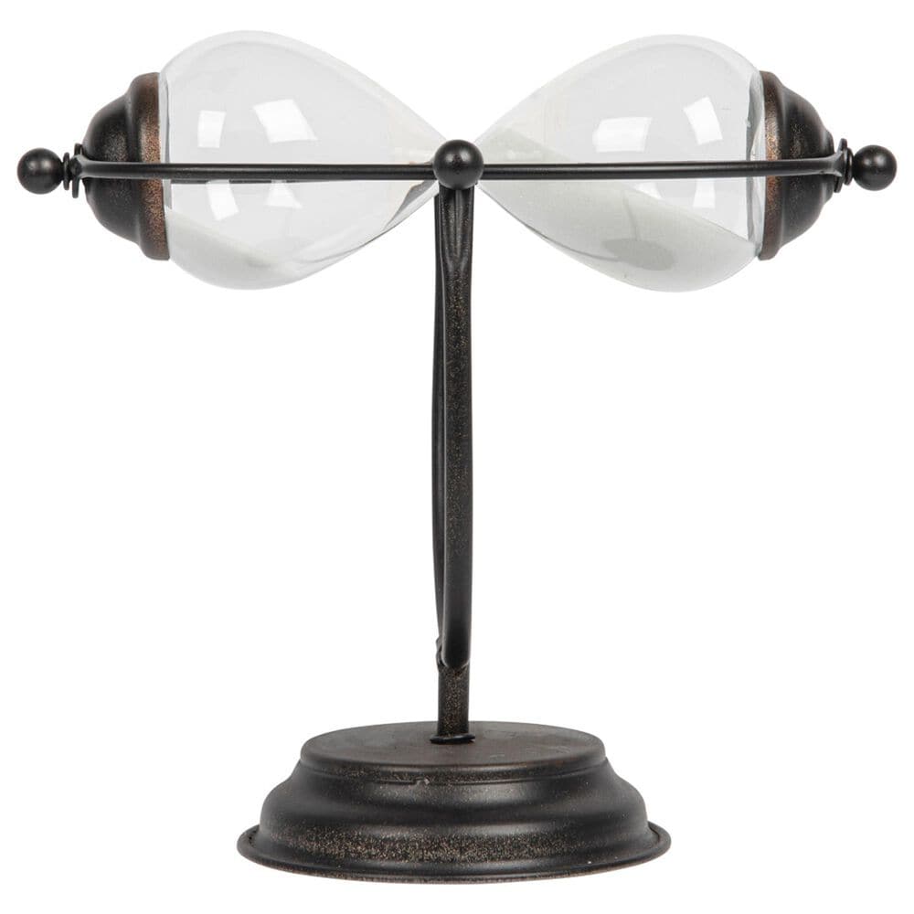 Creative Coop Decorative Metal Hourglass with White Sand in Rust, , large