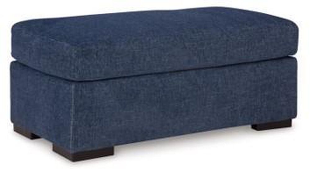 Ashley Evansley Ottoman in Navy, , large