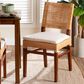 Baxton Studio Lesia Side Chair with Cushion in Light Honey and Walnut Brown, , large