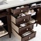 James Martin Vanities Brittany 60" Double Bathroom Vanity in Burnished Mahogany with 3 cm Lime Delight Quartz Top and Rectangular Sinks, , large