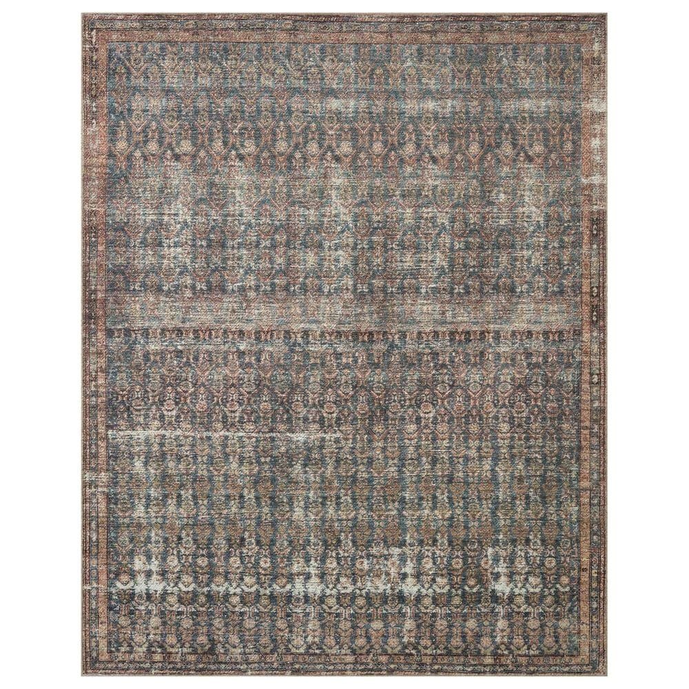 Amber Lewis x Loloi Billie 5" x 7"6" Ocean and Brick Area Rug, , large