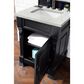 James Martin Vanities Brookfield 26" Single Bathroom Vanity in Antique Black with 3 cm Eternal Jasmine Pearl Quartz Top and Rectangle Sink, , large