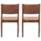 Linon Home Decor Cadence Side Chair with Woven Rope Seat in Brown (Set of 2), , large