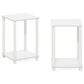 HOMLUX Turn-N-Tube End Table in White (Set of 2), , large
