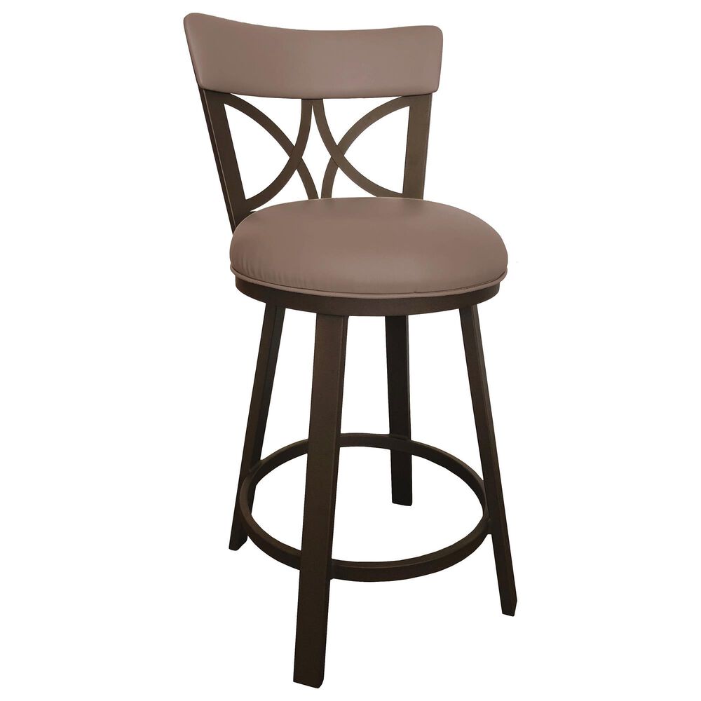 Delaware Dining Bradley 26&quot; Swivel Barstool in Sun Bronze/Coffee, , large