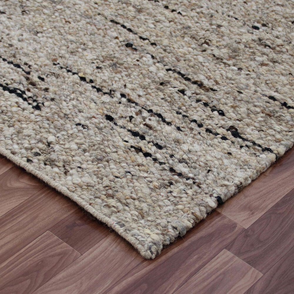 L&amp;R Resources Kingston Abstract 9&#39; x 12&#39; White and Black Area Rug, , large