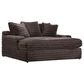 Maple + Main Oversized Chaise Lounge with USB Charging Ports and 2-Cupholder in Chocolate, , large
