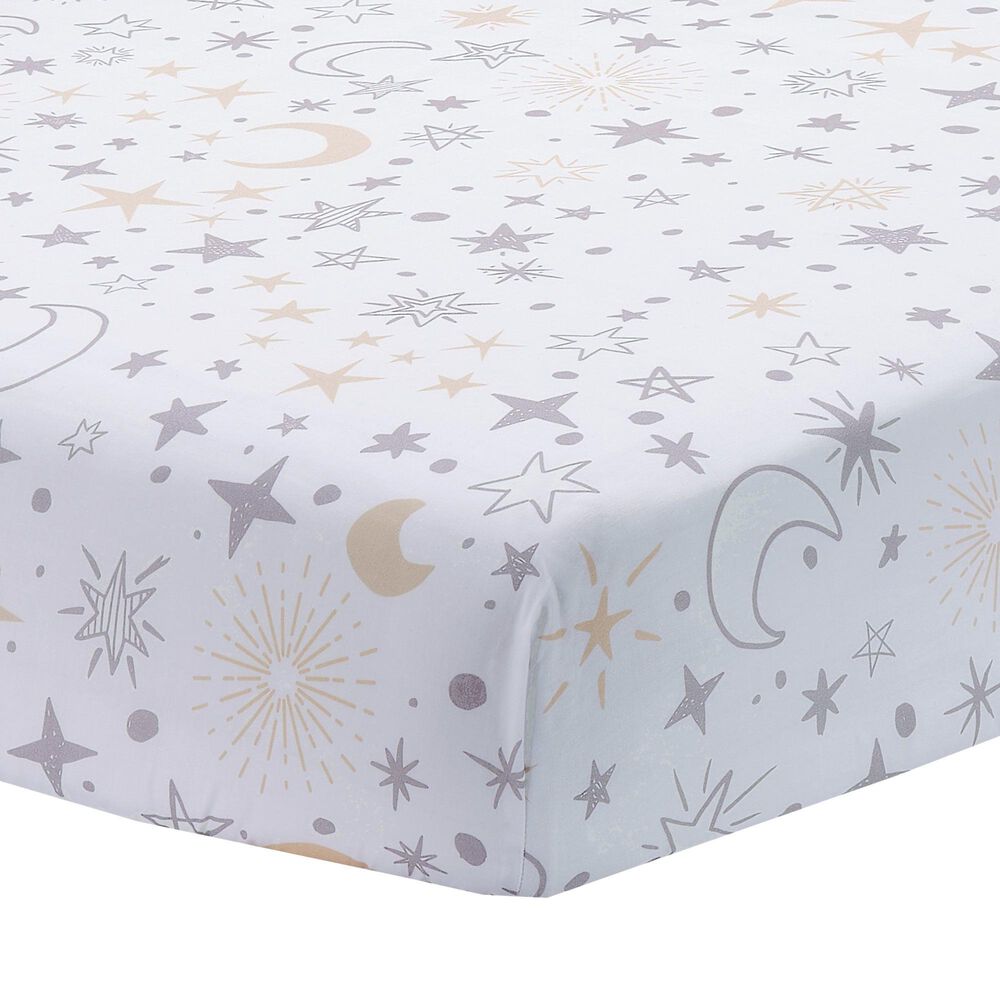 Lambs and Ivy Goodnight Moon 3-Piece Crib Bedding Set in White, Gray and Copper, , large