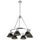 Golden Lighting Orwell 6-Light Chandelier with Matte Black Shade in Chrome, , large