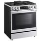 LG 2-Piece Kitchen Package with 6.3 Cu. Ft. Gas Slide-In Range and Microwave in Print Proof Stainless Steel, , large