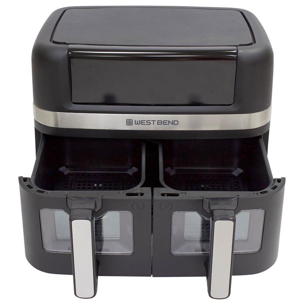 West Bend 10-Quart Dual Basket Air Fryer in Black