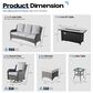 HOMLUX 7-Piece Patio Set in Grey, , large