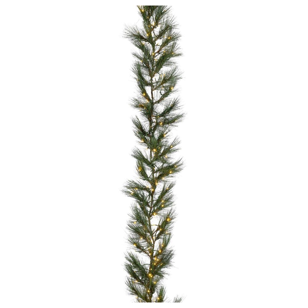 The Gerson Company 9' x 12" Garland with 250 LED Lights in Green, , large