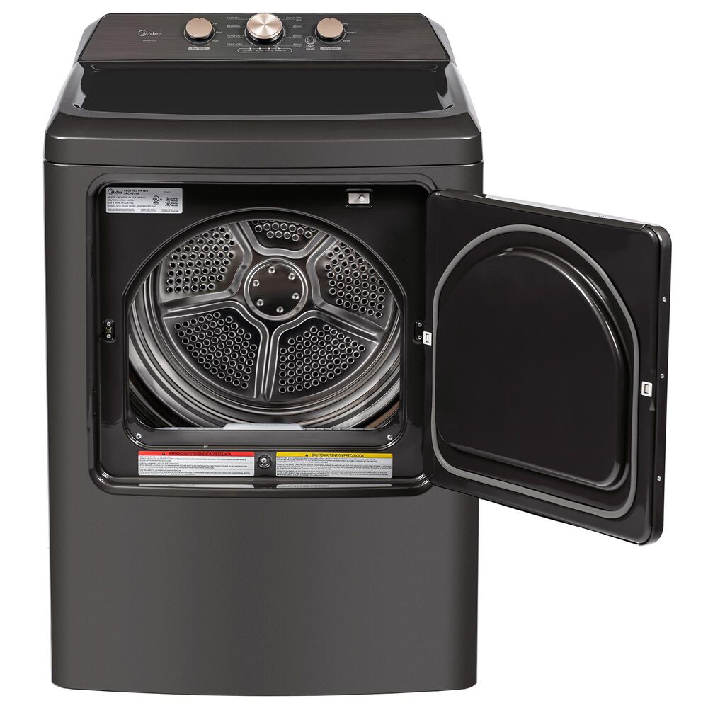 Midea 7 Cu. Ft. Tumble Gas Dryer in Metallic Grey, , large