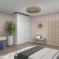 CosmoLiving by Cosmopolitan 36" Square Modern Wall Decor with Starburst Center in Gold, , large