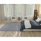Nourison Courtyard Ivory and Blue 8" Square Indoor/Outdoor Area Rug, , large