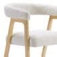 OSP Home Solid Wood Counter Stool with White Linen Seating, , large