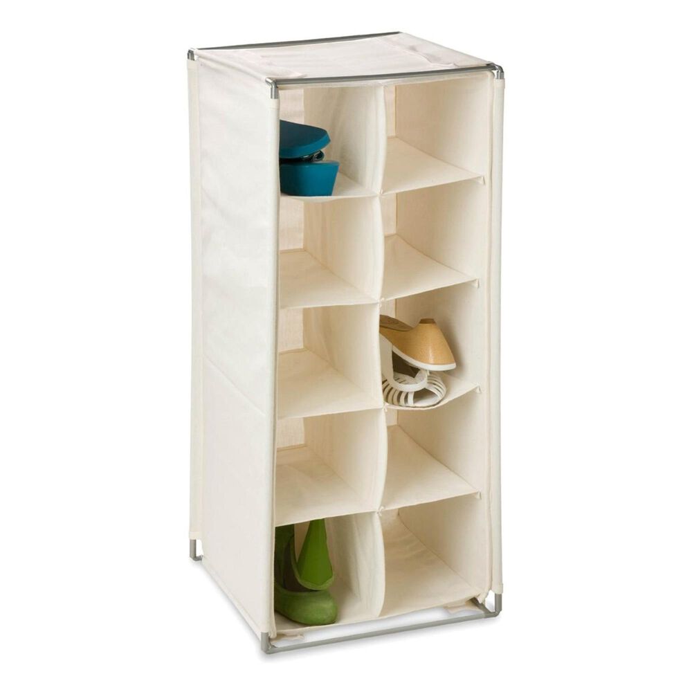 Honey Can Do 10-Pocket Shoe Rack in Natural, , large