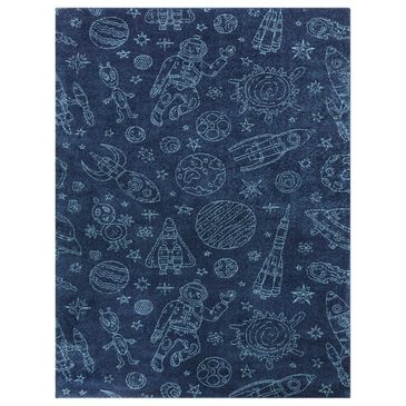 Balta Rugs Space Rockets 3"11" x 5"7" Blue Kids Area Rug, , large