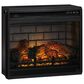 Ashley Wildenauer 76" TV Stand with Electric Infrared Fireplace in Rich Brown and Warm Satin Black, , large