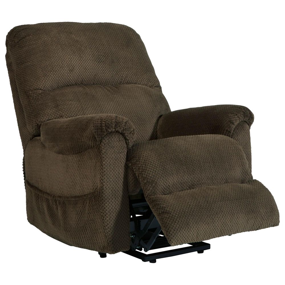 Signature Design by Ashley Shadowboxer Power Lift Recliner in Chocolate, , large