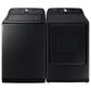 Samsung 5.2 Cu. Ft. Smart Top Load Impeller Washer and 7.4 Cu. Ft. Electric Dryer in Brushed Black, , large