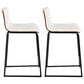 Lumisource Mason Mara Barstool with White Cushion in Gold and Walnut (Set of 2), , large