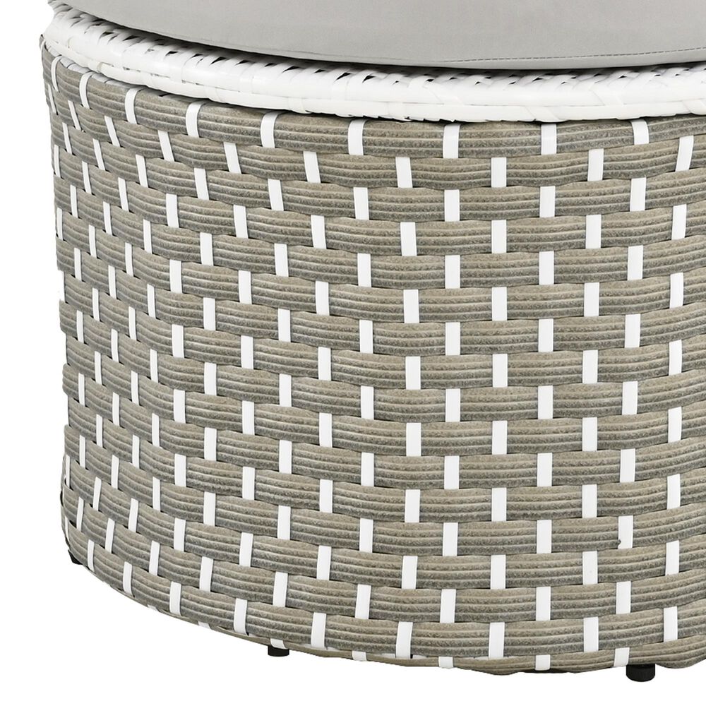 HOMLUX Patio Furniture Round Outdoor Sectional Sofa Set in Grey, , large
