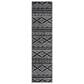 Safavieh Tulum 2" x 8" TUL272 Black and Ivory  Runner, , large