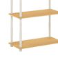 HOMLUX Turn-N-Tube 5-Tier Open Storage Bookshelf in Beech and White, , large