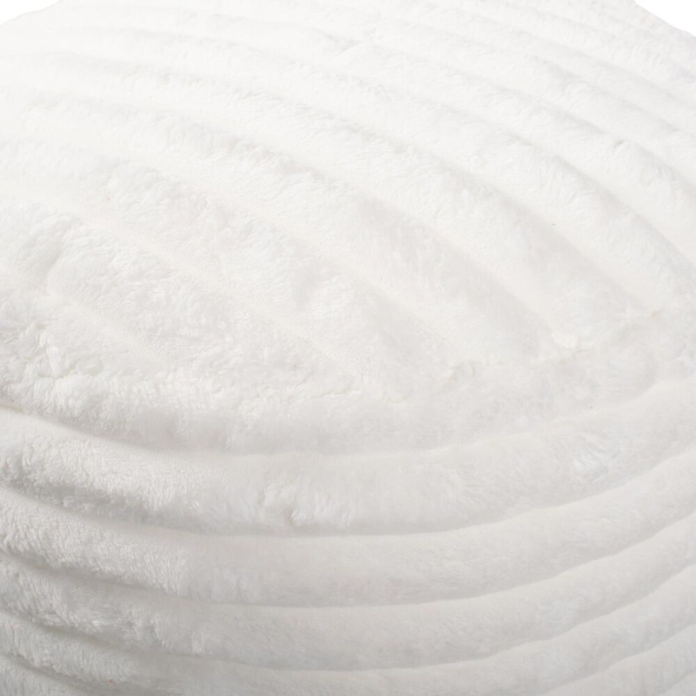 Howard Elliott Shar Pei Short Pouf in White, , large