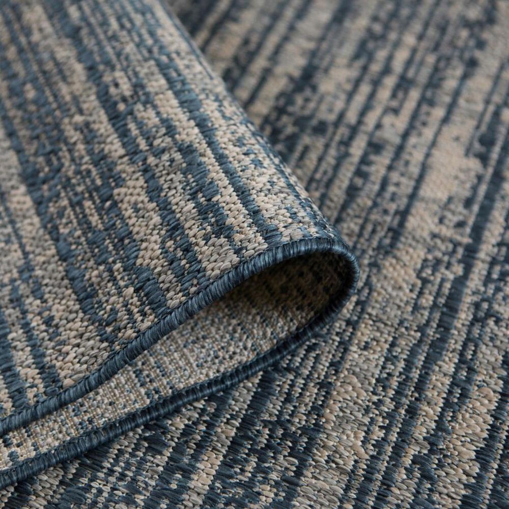 Amer Rugs Maryland Striped 9&#39; x 12&#39; Blue Area Rug, , large