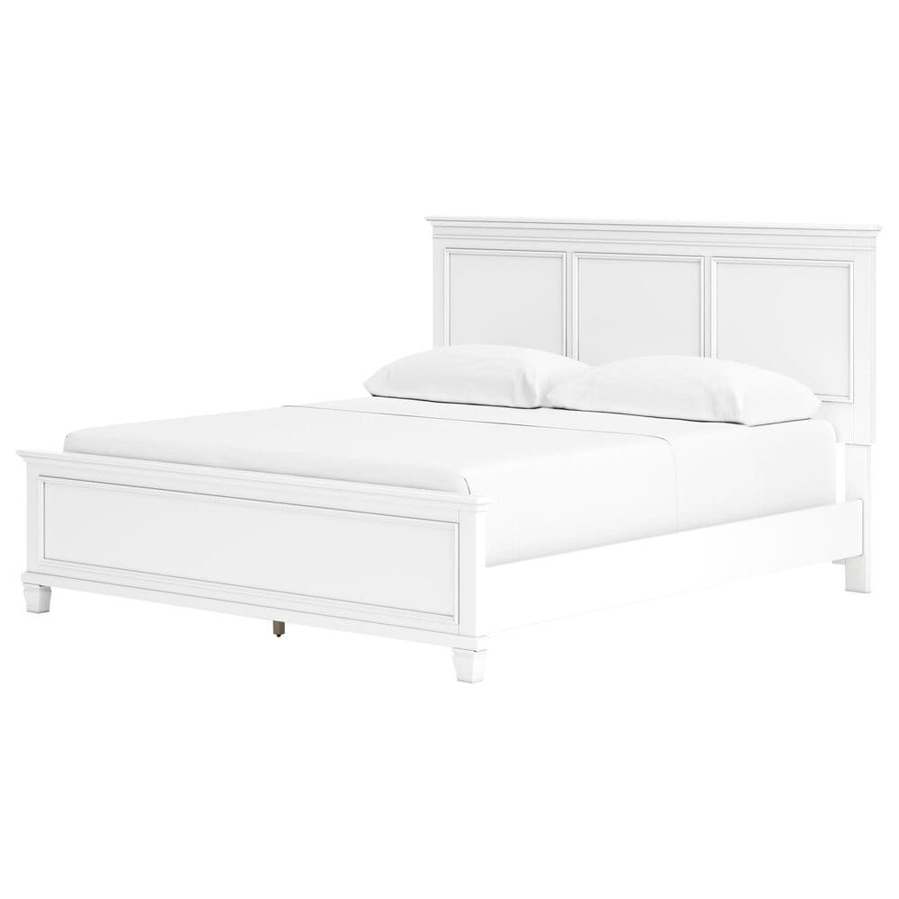 Ashley Fortman California King Panel Bed in White, , large