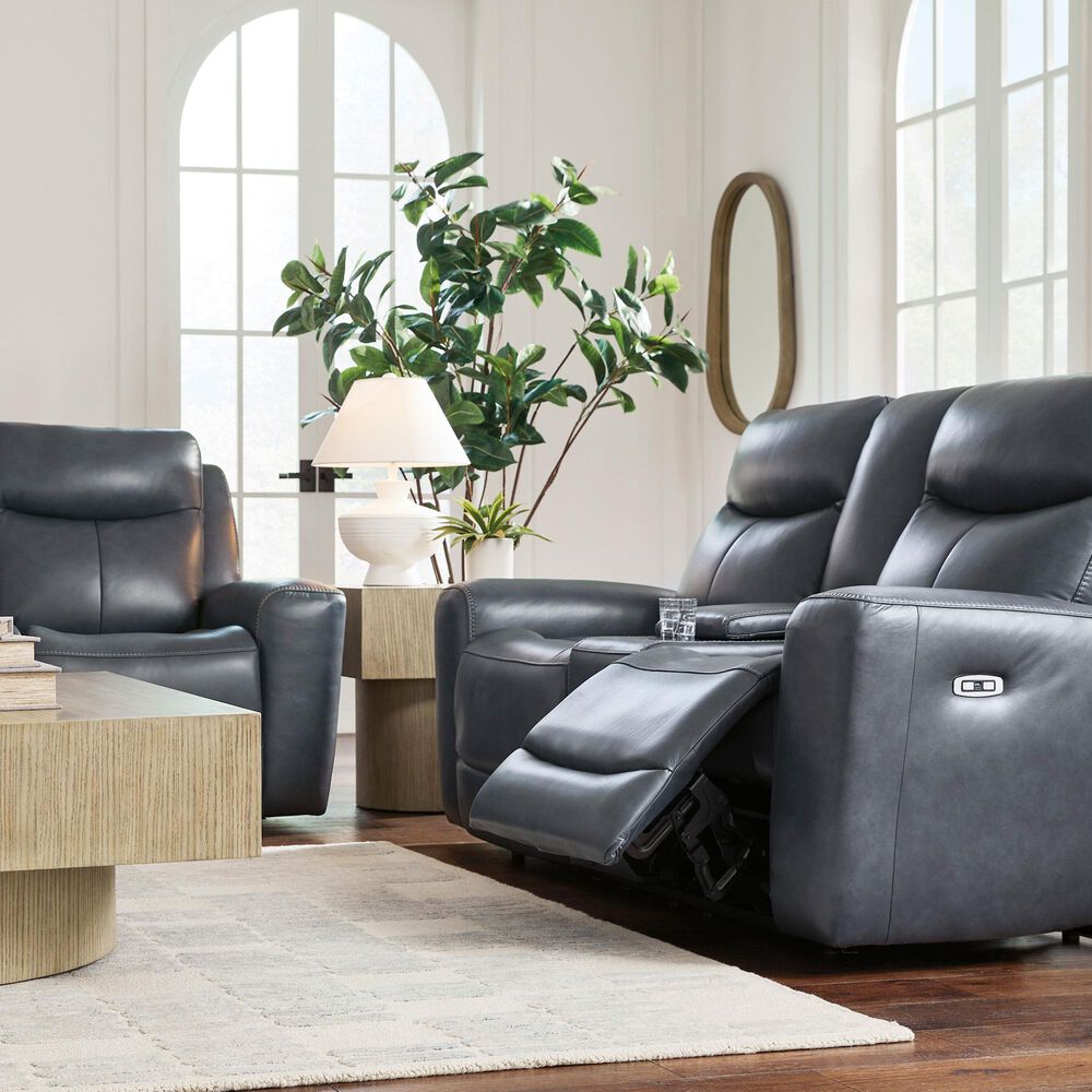 Ashley Next Move Power Reclining Console Loveseat in Admiral, , large