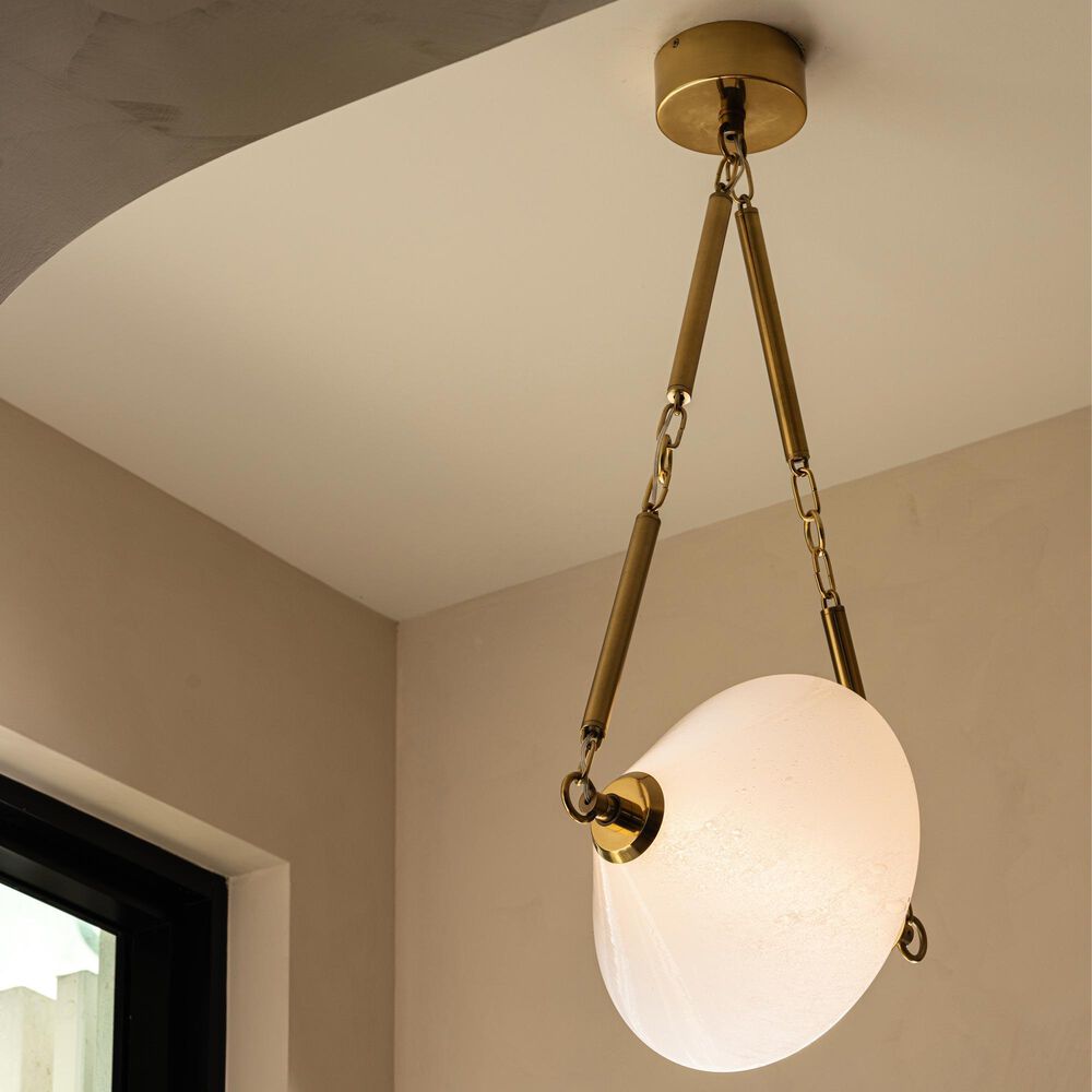 Corbett Lighting Solara 1-Light Pendant in Vintage Polished Brass, , large