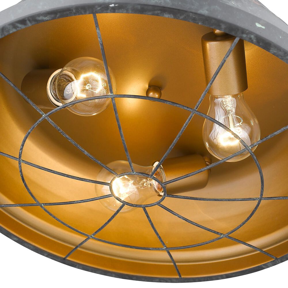 Golden Lighting Bartlett 16&quot; Flush Mount in Black Patina, , large