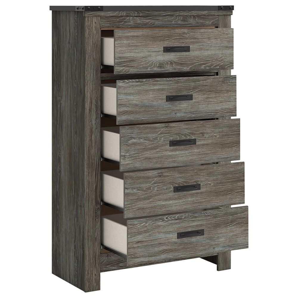 Ashley Frandern 5-Piece Full Panel Bedroom Set in Rustic Warm Gray, , large