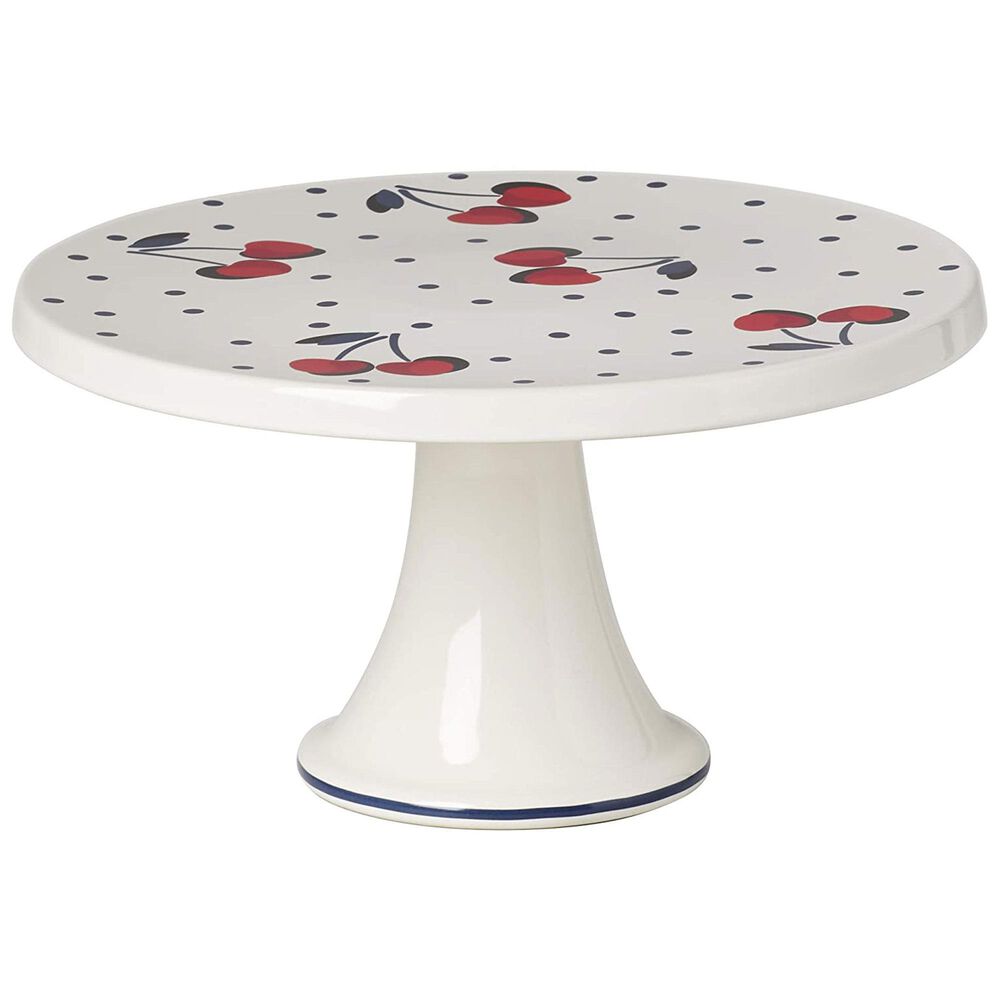 Kate Spade New York Vintage Cherry Dot Cake Plate, , large